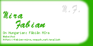 mira fabian business card