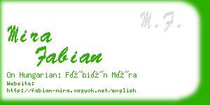 mira fabian business card